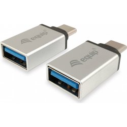 Adaptador EQUIP USB-C a USB-A 2 Unidades (EQ133473) | 4015867222416 | Hay 10 unidades en almacén | Entrega a domicilio en Canarias en 24/48 horas laborables