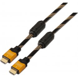 Cable AISENS Ferrita HDMI A/M-A/M 1.8m Oro (A119-0111) | 8436574701104