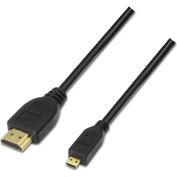 Cable AISENS MicroHDMI A/M-D/M 1.8m Negro (A119-0117) [1 de 3]