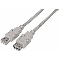Cable AISENS USB2.0 A/M-A/H 1.8M Beige (A101-0013) | 8436574700121