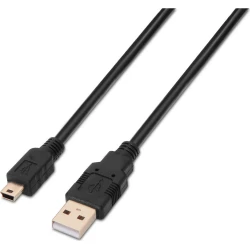 Cable AISENS USB2.0 A/M-MINI B/M 1.8m Negro (A101-0025) [1 de 3]