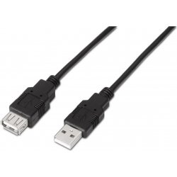 Cable Aisens Usb2.0 Tipo A M-a H 1m Negro (A101-0015) | 8436574700145