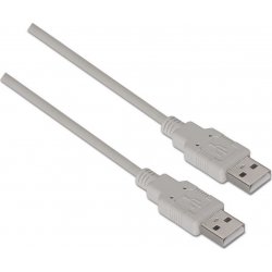 Cable AISENS Usb2-A/M a Usb2-A/M 1m Beige(A101-0021) [1 de 3]