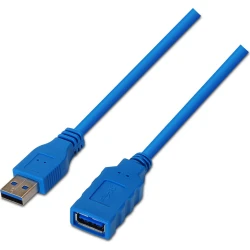Imagen de Cable AISENS USB3.0 A/M-A/H 2m Azul (A105-0046)