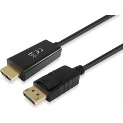 Cable EQUIP DP a HDMI 3m Negro (EQ119391) | 4015867222393 | Hay 2 unidades en almacén | Entrega a domicilio en Canarias en 24/48 horas laborables