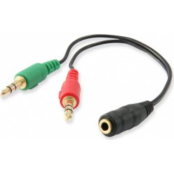 Cable EQUIP Mini jack3.5mm/H a 2jack 3.5mm/M (EQ147942) [1 de 6]
