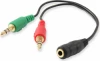 Cable EQUIP Mini jack3.5mm/H a 2jack 3.5mm/M (EQ147942) | (1)