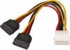 Cable SATA Alimentacion 4PIN/M-2XSATA/H 20cm(A131-0161) | (1)