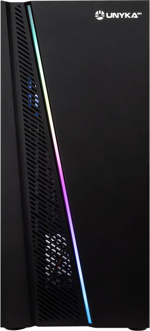 UNYKAch Glayze Caja PC ATX Negra RGB Cristal Templado USB 3.0