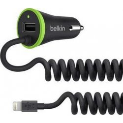Cargador de Coche BELKIN USB Lightning (F8J154BT04-BLK) | 0745883662692 | Hay 1 unidades en almacén | Entrega a domicilio en Canarias en 24/48 horas laborables