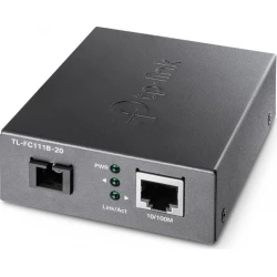 TP-LINK convertidor de medio 100 Mbit/s Monomodo Negro | TL-FC111B-20 | 6935364010997