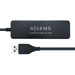 Hub AISENS USB2.0 A/M-4X A/H Negro (A104-0402) [1 de 4]