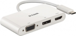 Hub D-link USB-C 3.0 HDMI VGA DP Blanco (DUB-V310) | 0790069450457 | Hay 1 unidades en almacén | Entrega a domicilio en Canarias en 24/48 horas laborables