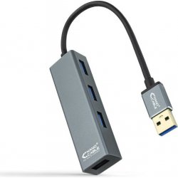 Hub Nanocable USB-A 3.0 a 4xUSB-A 3.1 Gris (10.16.4402) | 8433281009714 | Hay 8 unidades en almacén | Entrega a domicilio en Canarias en 24/48 horas laborables