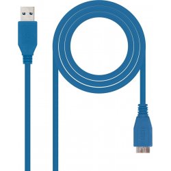 Nanocable USB3 A/M-mUSB B/M 1.0m Azul (10.01.1101-BL) | 8433281004757