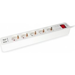 Regleta Equip 5xschuko 2xusb Interruptor (eq245554) / 10102451 - EQUIP en Canarias