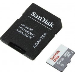 SANDISK Micro SDXC 64Gb+Adap C10 (SDSQUNR-064G-GN3MA) | 0619659185060