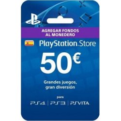 Tarjeta Prepago Sony 50? PS5/PS4/PS3/PSVita (9893837) | 0711719893837