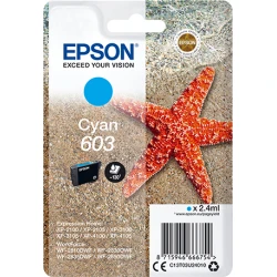 Tinta Epson 603 Cian 2.4ml Estrella mar (C13T03U24010) | 8715946666754 | Hay 9 unidades en almacén | Entrega a domicilio en Canarias en 24/48 horas laborables