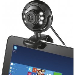 Webcam Trust Spotlight Usb 2.0 Micrófono Negra (16428) | 8713439164282