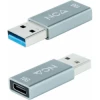 Adap Nanocable USB-A/M 3.1 a USB-C/H Gris (10.02.0013) | (1)