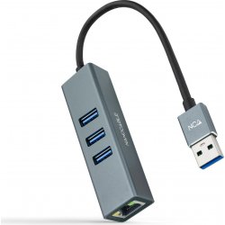 Adaptador Nanocable USB-A a 3xUSB-A/RJ45 (10.03.0407) | 8433281011465 | Hay 3 unidades en almacén | Entrega a domicilio en Canarias en 24/48 horas laborables