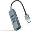 Adaptador Nanocable USB-A a 3xUSB-A/RJ45 (10.03.0407) | (1)