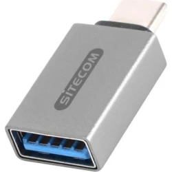 Adaptador Sitecom USB 3.0-A/H a USB-C/M Plata (CN-370) | 8716502030453 [1 de 3]