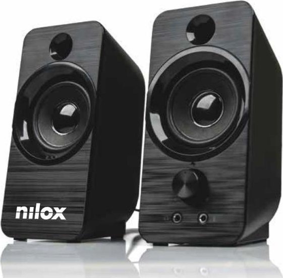 Altavoces Nilox 2.0 6w Usb+microfono (NXAPC02) - Innova Informática :  Altavoces