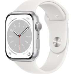 Apple Watch S8 GPS 45mm Silver/Sport White (MP6N3TY/A) | 0194253250692