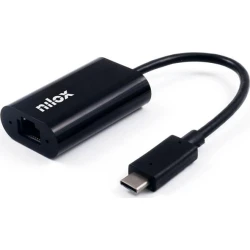 Cable Adaptador NILOX USB-C a Ethernet-M (NXADAP06) [1 de 2]