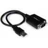 StarTech.com Cable Profesional de USB a Puerto Serie Serial RS232 DB9 con Retención del Puerto COM - 0.42m Negro | (1)