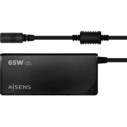 Cargador AISENS 65W 9 DC USB-A Negro (ASLC-65WAUTO-BK) | 8436574707137 [1 de 8]