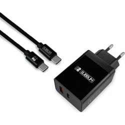 Cargador Pared SUBBLIM USB-A/C Cable USB-C (CHG-3WPD02) | 8436586740740 [1 de 12]