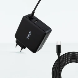 Cargador TOOQ USB-C PD3.0 90W Negro (TQLC-USBC90PD) | 8433281011991