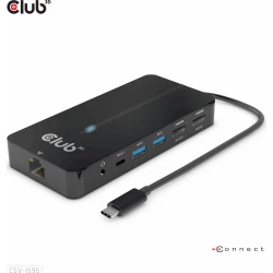 Docking Station Club 3D 7en1 USB-C-Negro (CSV-1595) | 8719214472269 | Hay 2 unidades en almacén | Entrega a domicilio en Canarias en 24/48 horas laborables