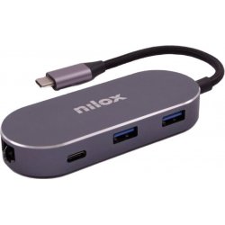 Docking NILOX USB-C a 3xUSB-A/HDMI/RJ45 (NXDSUSBC02) | 8436556145667 | Hay 5 unidades en almacén | Entrega a domicilio en Canarias en 24/48 horas laborables