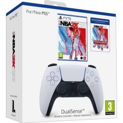 Imagen de Gamepad SONY DualSense PS5 Blanco + NBA2K22 + Jumpstart
