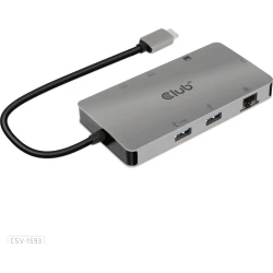 Dock 8en1 Club 3D USB-C a 2xHDMI/2xUSB-A/RJ45 CSV-1593 | 8719214471828 [1 de 9]