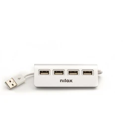 Hub NILOX USB 2.0 a 4xUSB 2.0 Gris (NXHUB04ALU2) | 8436556148453 [1 de 10]