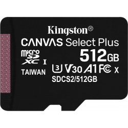Kingston SDXC 512Gb Canvas Plus + Adap. (SDCS2/512GB) | 0740617298727 | Hay 10 unidades en almacén | Entrega a domicilio en Canarias en 24/48 horas laborables