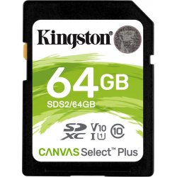 Kingston Sdxc Canvas 64gb C10 Uhs-i U1 V10 (SDS2/64GB) | 0740617297973