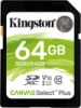 Kingston SDXC Canvas 64Gb C10 UHS-I U1 V10 (SDS2/64GB) | (1)