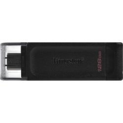 Pendrive Kingston 128Gb USB-C 3.0 Negro (DT70/128GB) | 0740617305371 | Hay 10 unidades en almacén | Entrega a domicilio en Canarias en 24/48 horas laborables