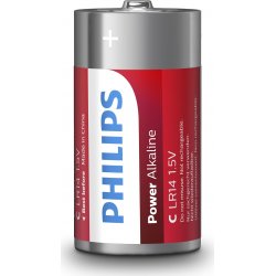 Pack 2 Pilas Philips Alcalinas C 1.5V (LR14P2B/10) | 8712581550004