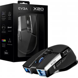 Ratón Gaming EVGA X20 RF BT USB Negro (903-T1-20BK-K3) | 4250812439468 | Hay 2 unidades en almacén | Entrega a domicilio en Canarias en 24/48 horas laborables