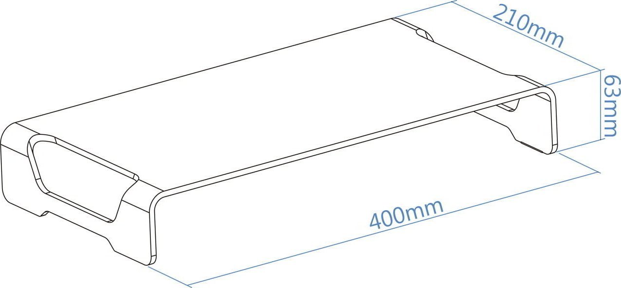 Tooq Soporte elevador monitor/portátil de aluminio