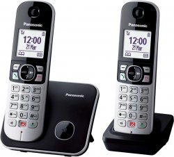 Telefono Inalambrico Panasonic Duo Negro (KX-TG6852SPB)