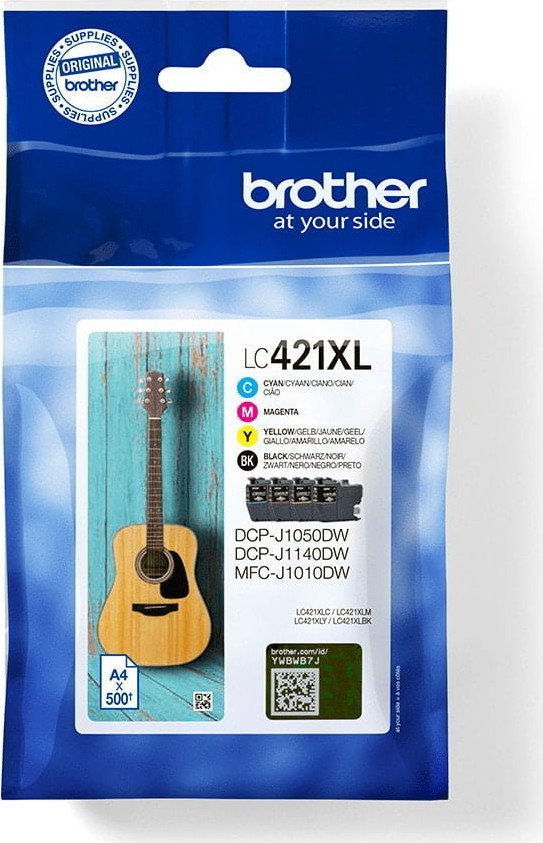 Tinta BROTHER XL Pack Negro/Tricolor (LC421XLVAL) | 4977766813594 [1 de 5]