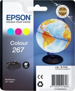 Tinta EPSON 267 Tricolor para WF-100W (C13T26704010) [1 de 2]